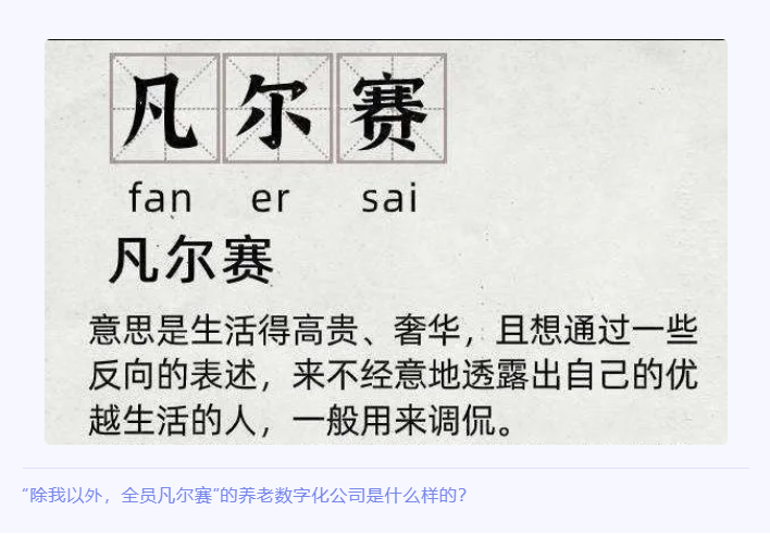 “除我以外，全員凡爾賽”的養老數字化公司是什么樣的？(圖1)